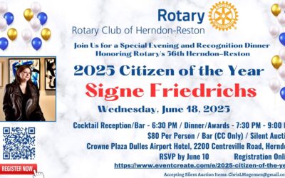 Herndon-Reston’s 2025 Citizen of the Year Dinner & Club Officer Installation