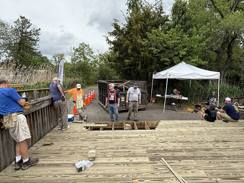 West Point – Community Service Project 1 The Rotary Club of West Point replaced the decking on a scenic overlook platform, which is part of West Point’s Riverwalk Trail.