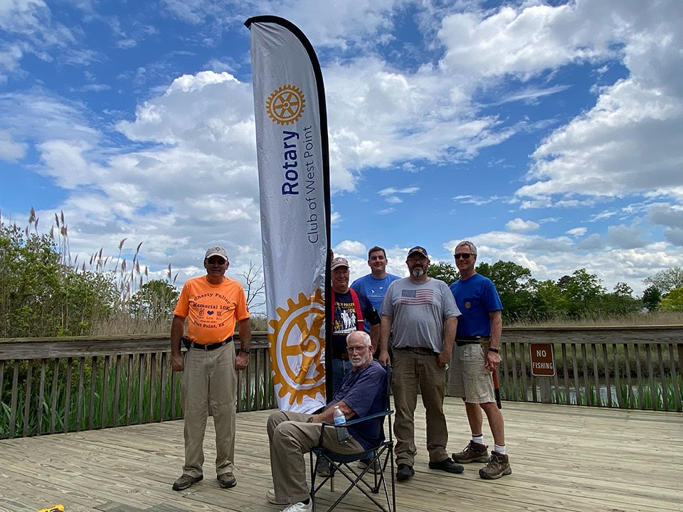 West Point – Community Service Project 3 The Rotary Club of West Point replaced the decking on a scenic overlook platform, which is part of West Point’s Riverwalk Trail.